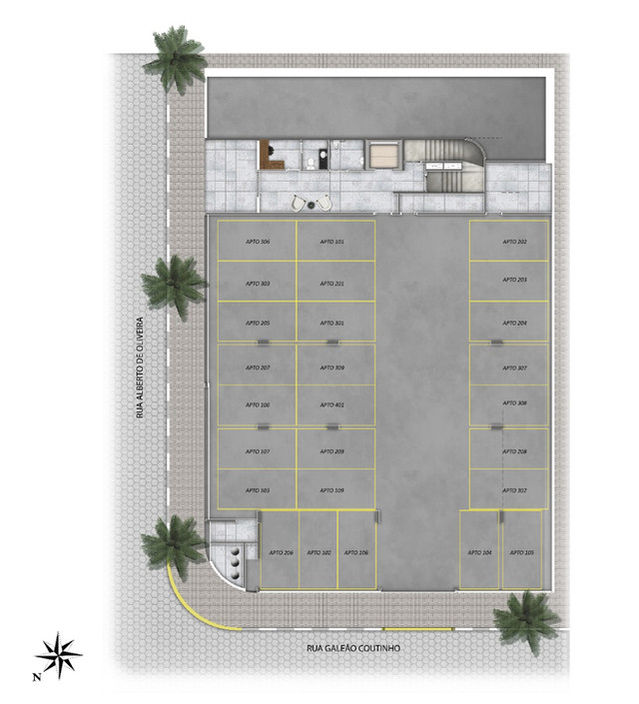 Planta pavimento térreo do BRZ Eron Residence