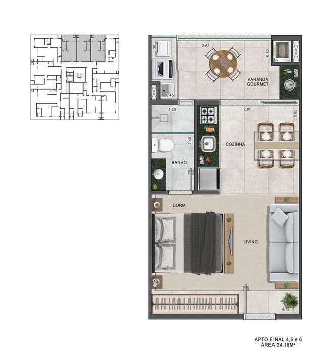 Zion - planta apto finais 4,5 e 6