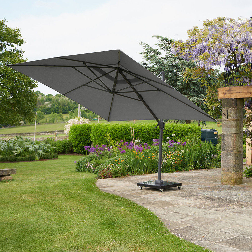 Challenger T2 3.5m  x 2.6m Rectangular Manhattan Free Arm Parasol