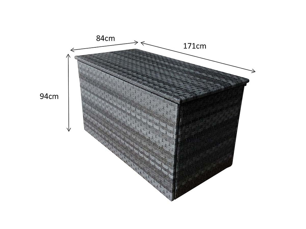 Thumbnail: Rattan Storage Box - Large Grey