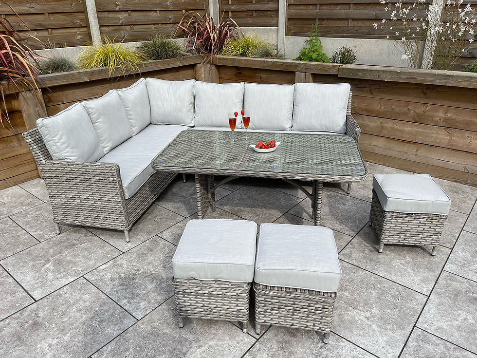 Thumbnail: Eldorado -  Corner Set with Dining Table - Grey