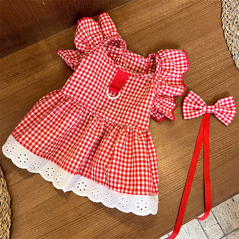 Vestido Pet Xadrez em Algodão – Elegante, Confortável e Estilo Luxo