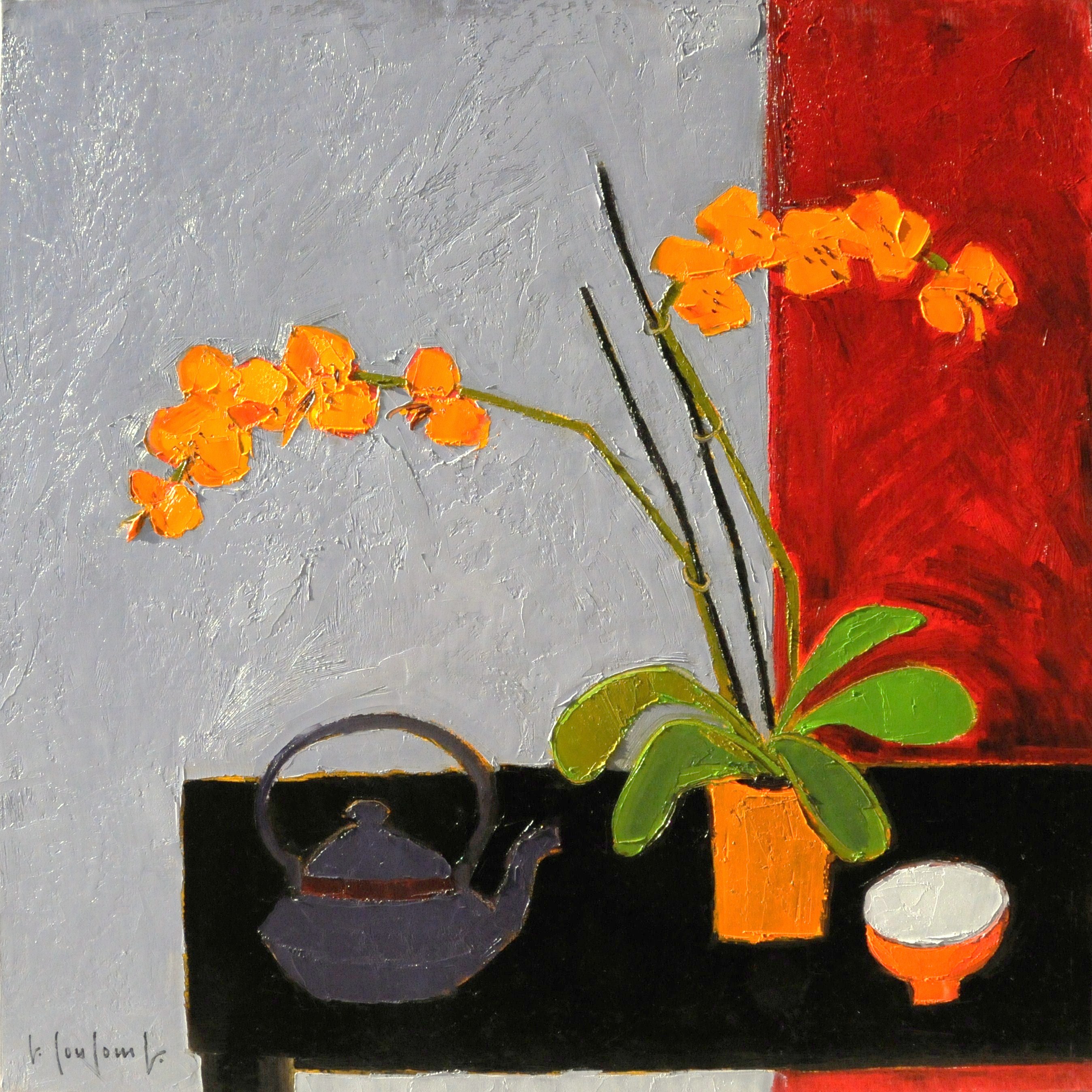 ORCHID IN THE TEAPOT