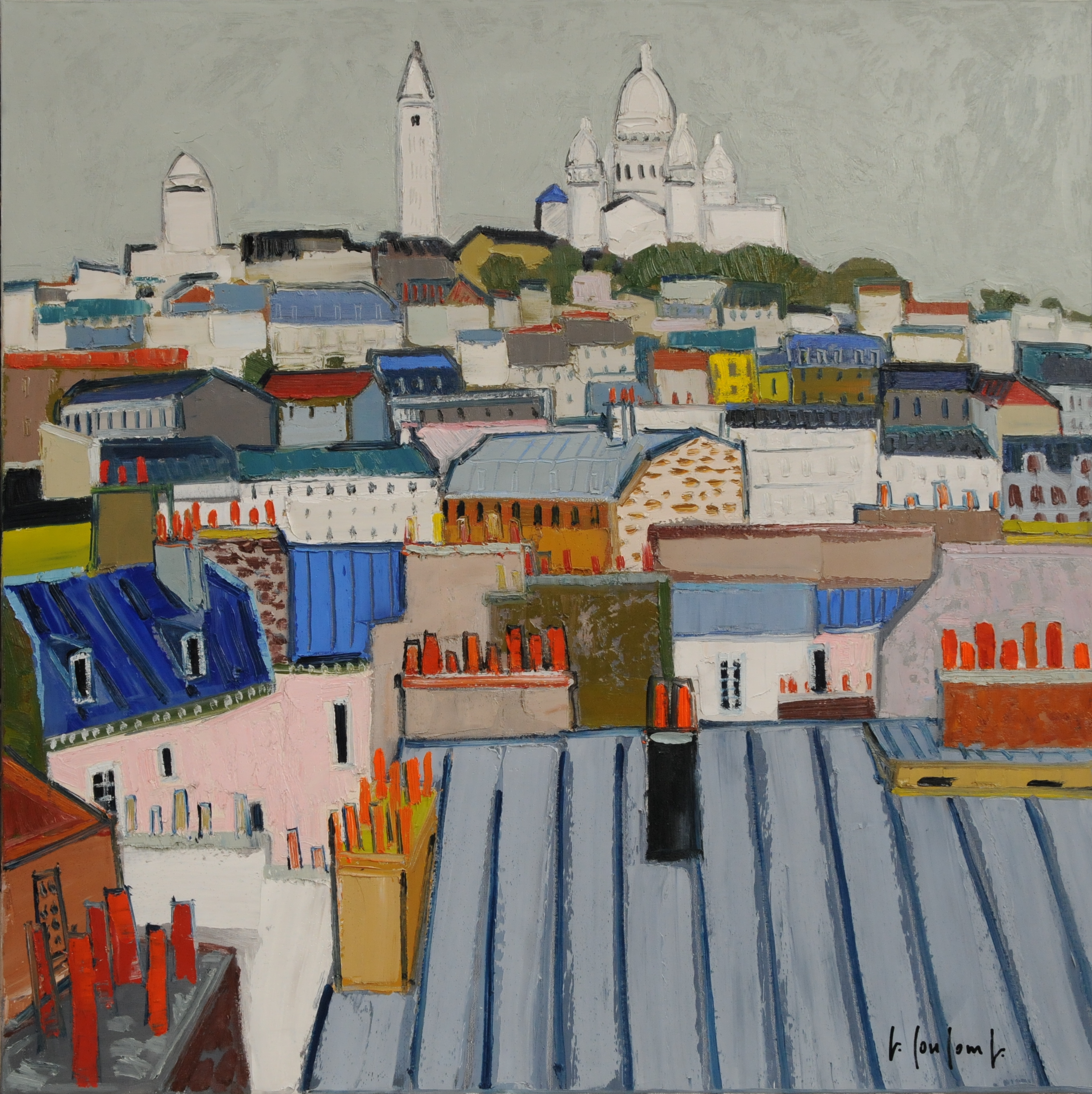 LES TOITS DE PARIS 100X100