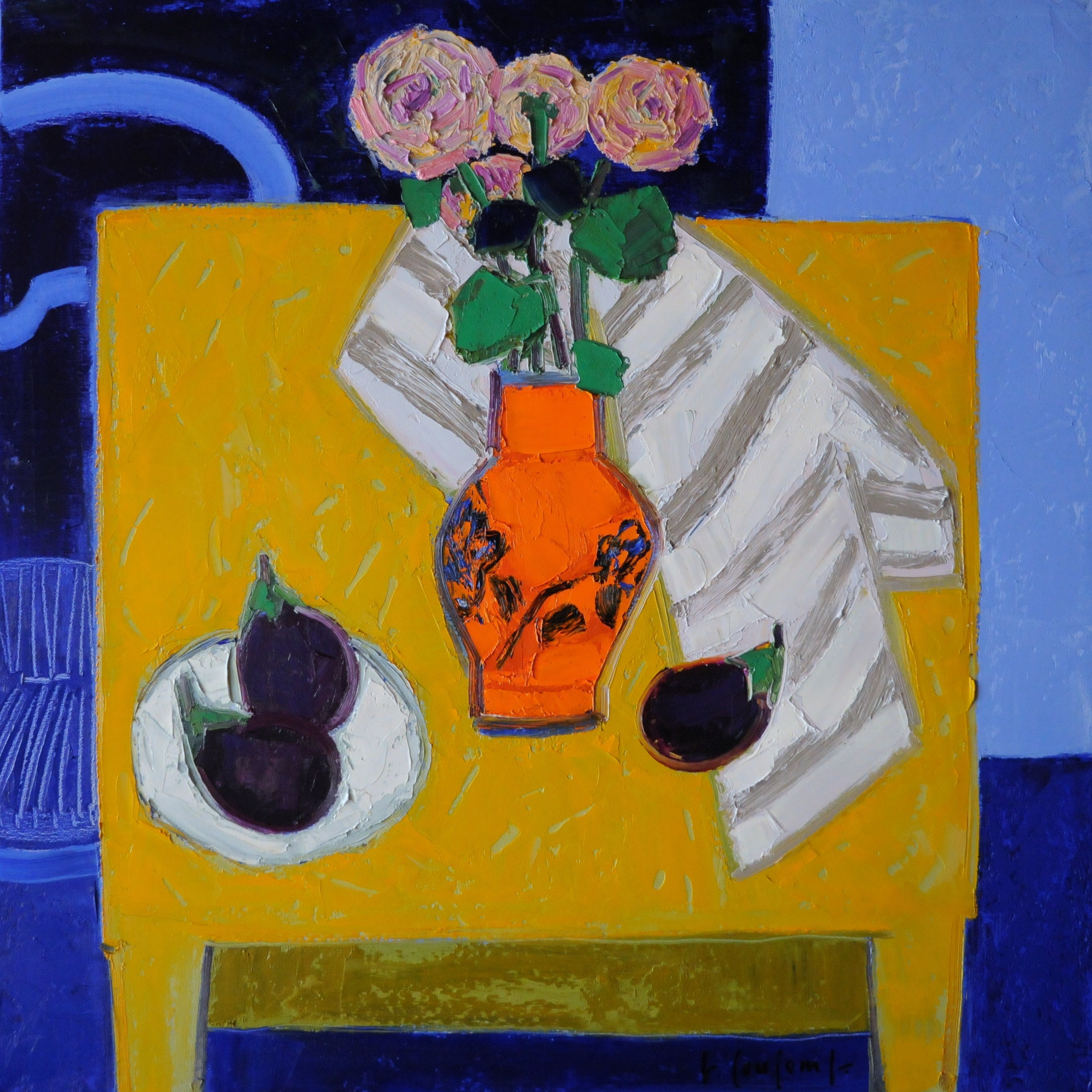 BOUQUET AND EGGPLANTS