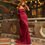 Thumbnail: Larissa Red Applique Evening Gown