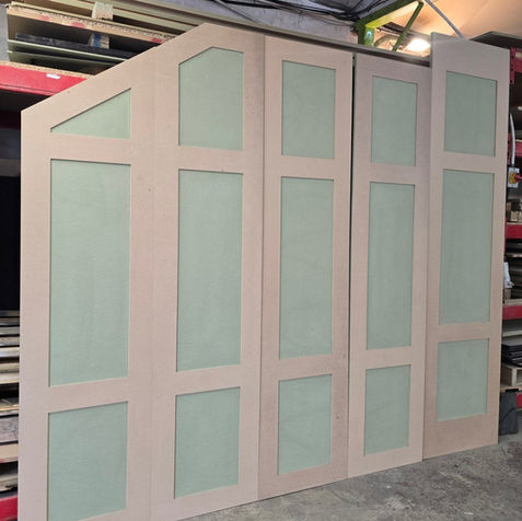 Classic shaker doors angled