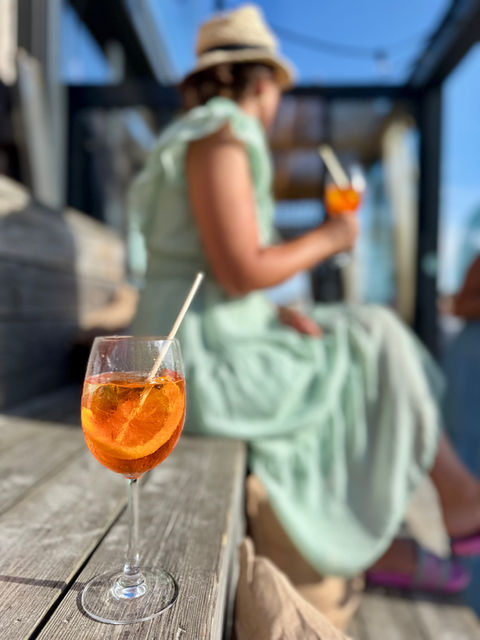 Trapan på Strandtugg är det bästa solläget. 