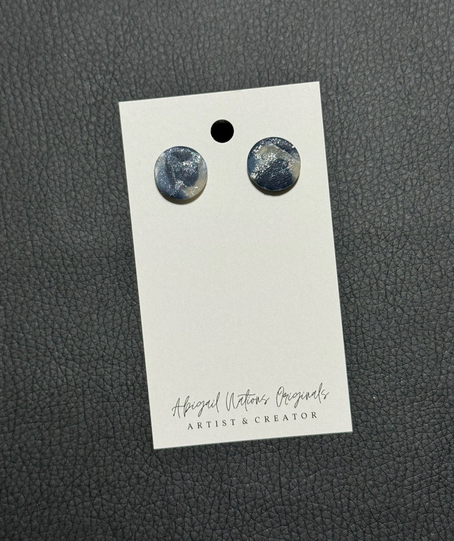 Cindy Mottled Blue Stud