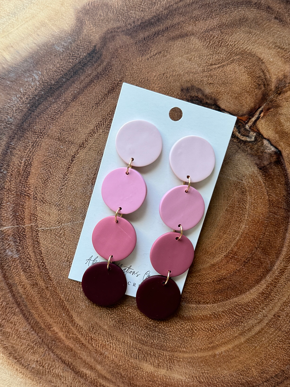 Courtney Maroon Ombré Dangle