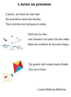 récitation L’avion se promène