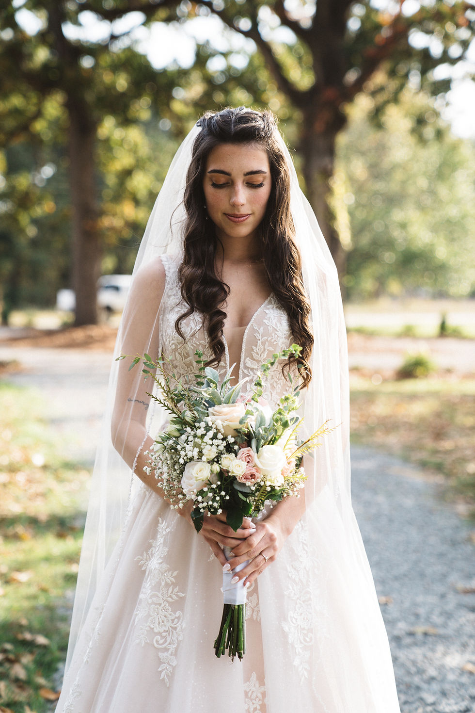 Outdoor bridal portrait and wedding photography