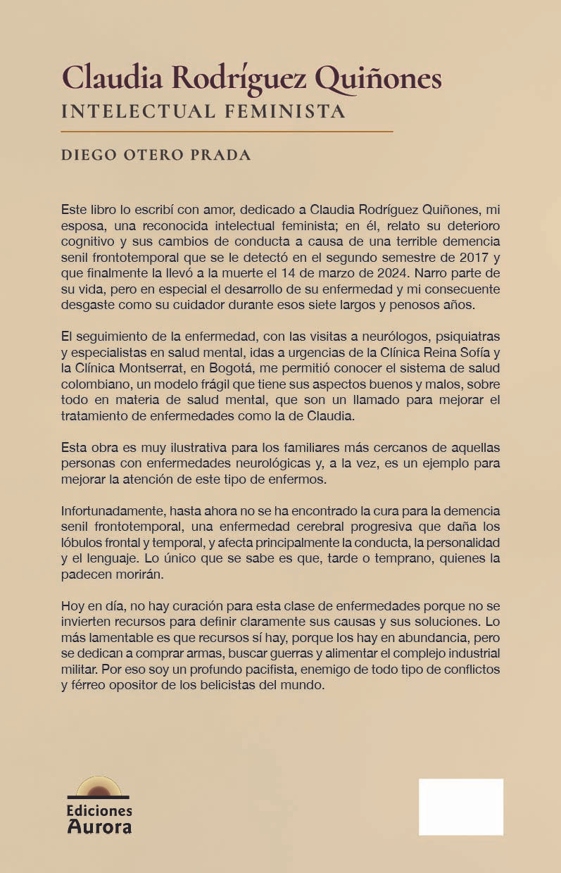 Miniatura: Claudia Rodríguez Quiñones. Intelectual feminista. Vida, enfermedad y duelo.