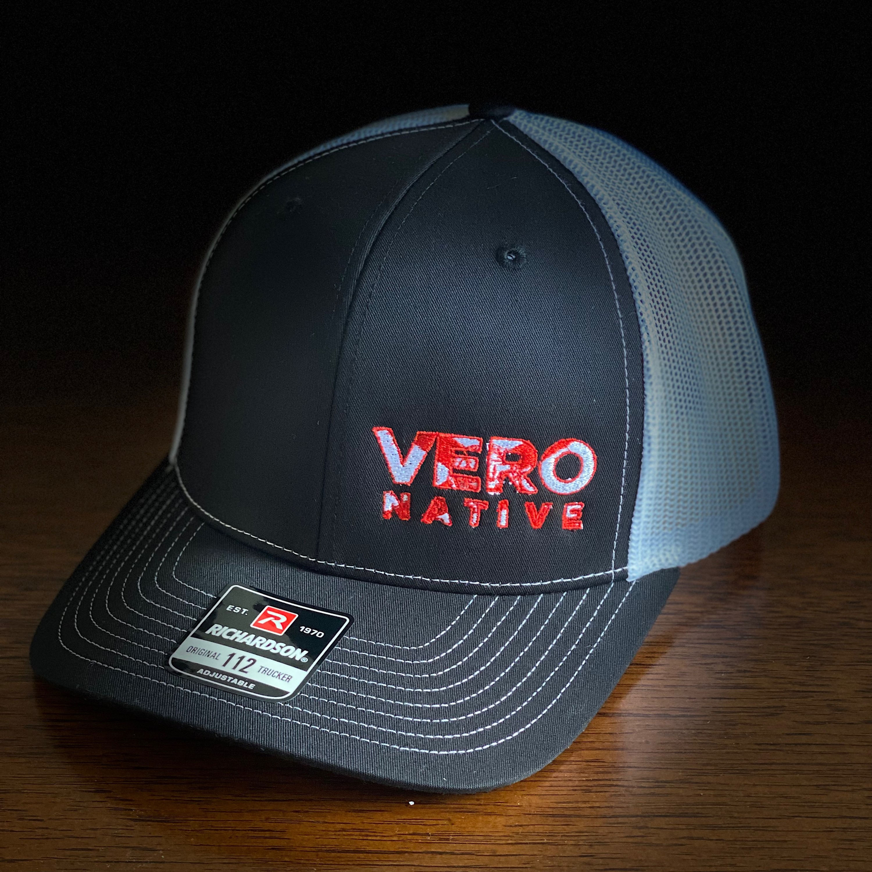 Vero Beach Native Flag Richardson 112 Hat Blk/Whi