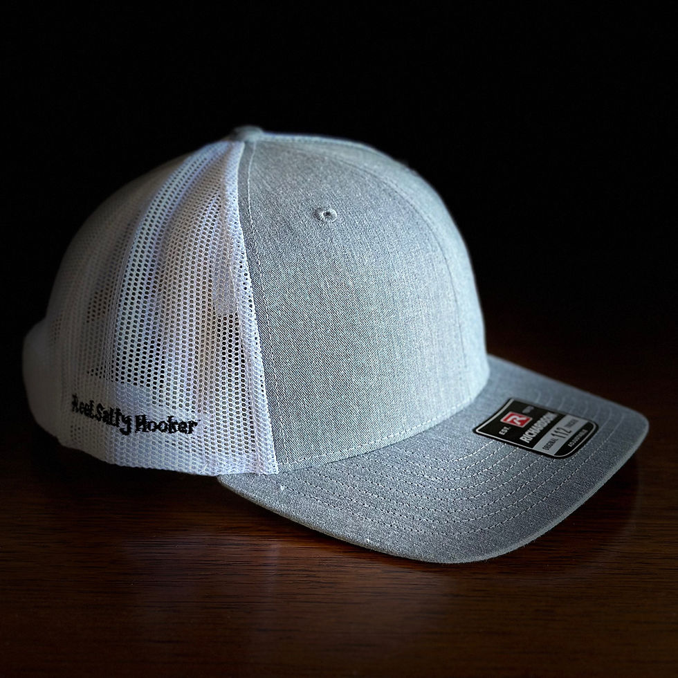 Thumbnail: Reel Salty Hooker Black Mermaid on Grey Richardson 112 Hat