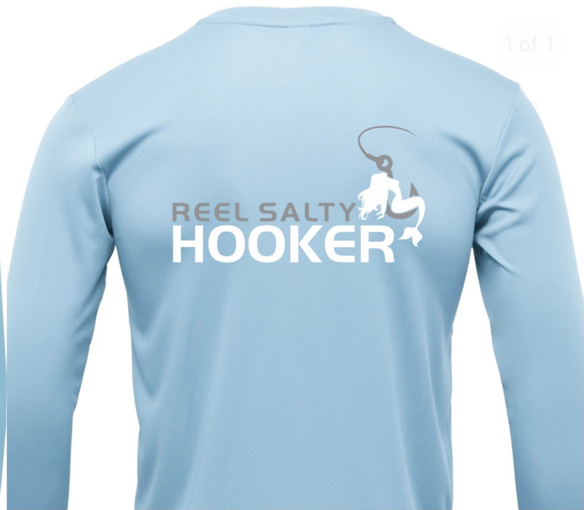 Reel Salty Hooker Sky Blue SPF Long Sleeve 