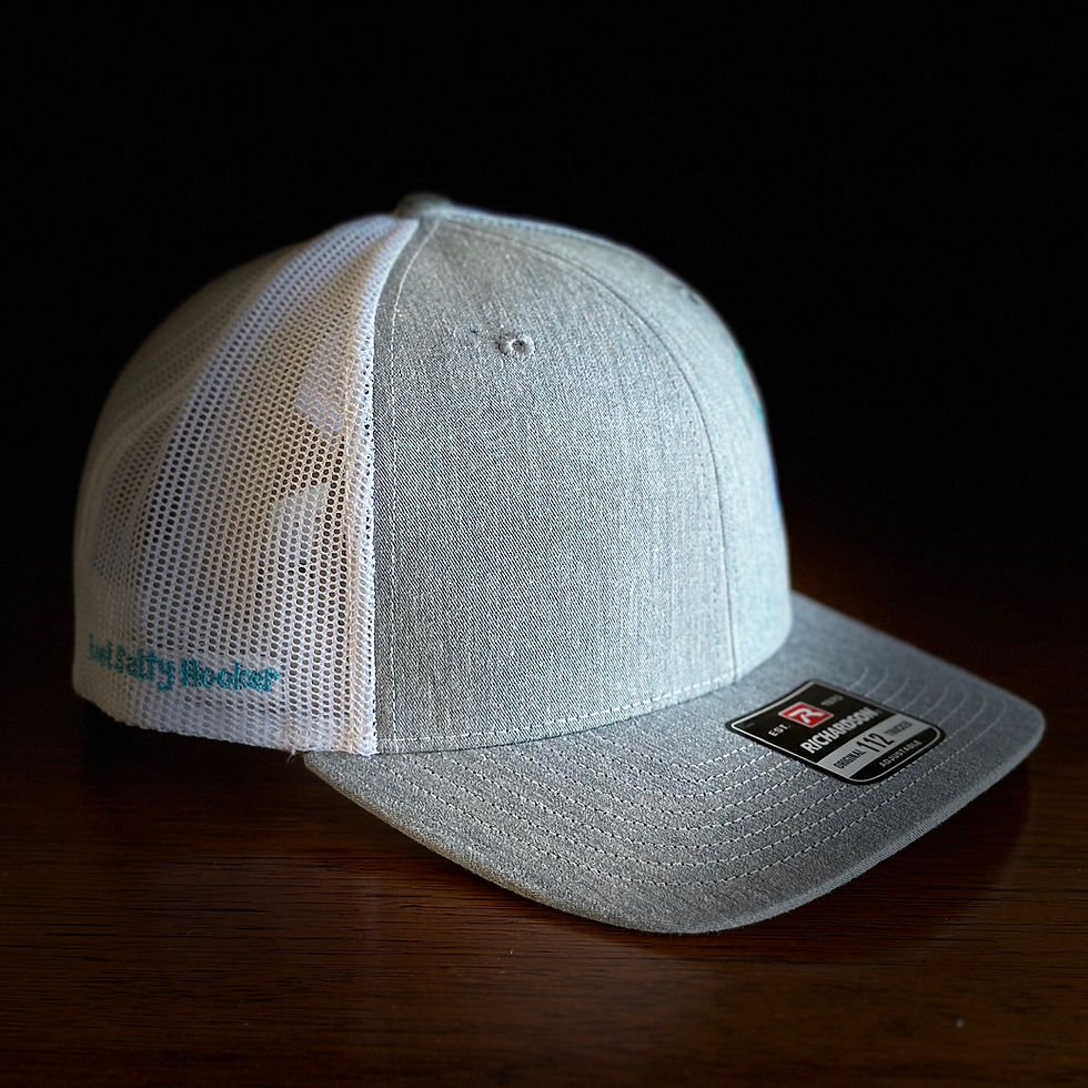 Thumbnail: Reel Salty Hooker Blue Mermaid on Grey Richardson 112 Hat