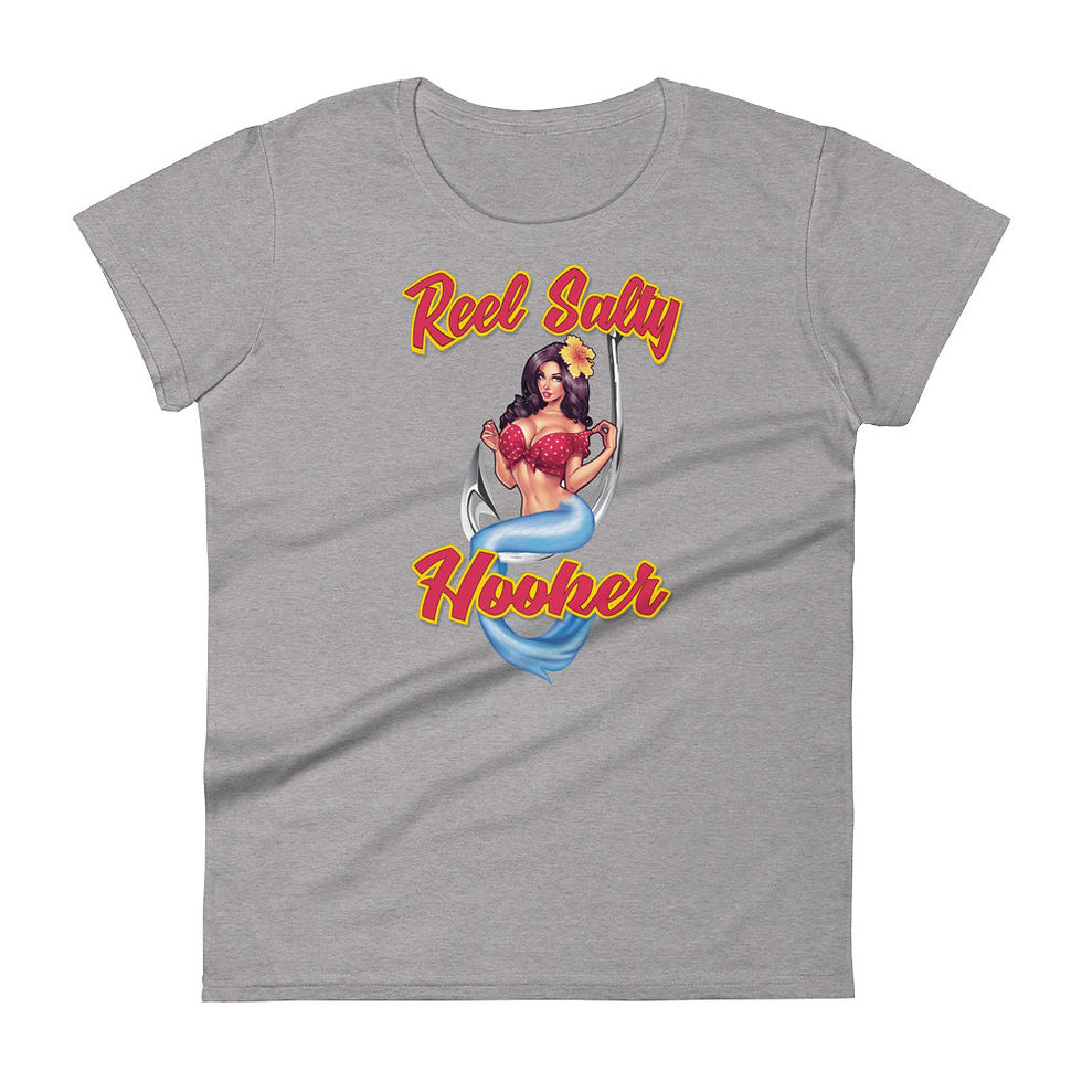 Thumbnail: Reel Salty Hooker Pinup Ladie's Short Sleeve T-Shirt
