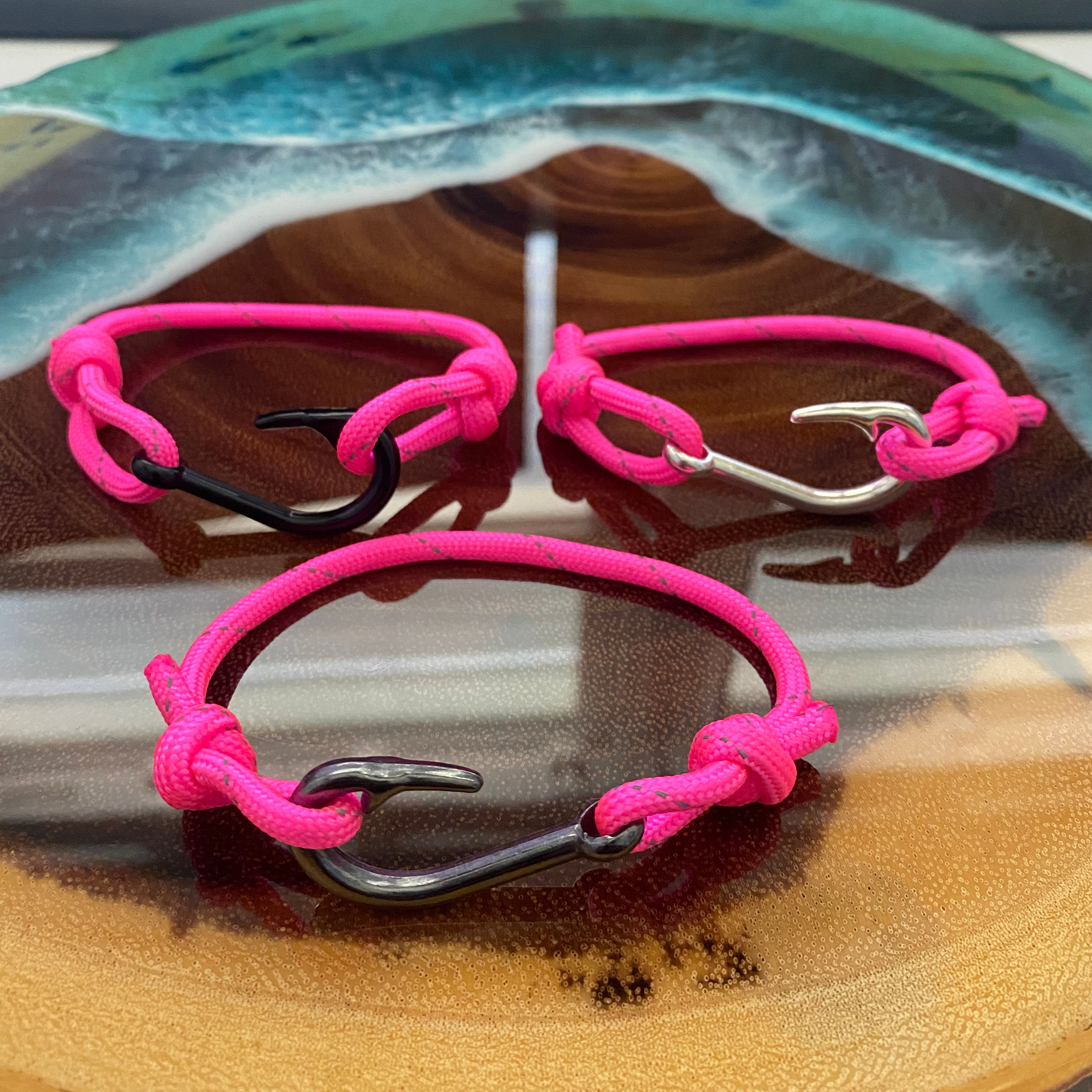 Pink Mermaid Fish Hook Bracelet