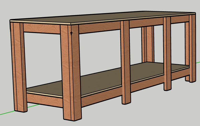 Thumbnail: Garage Woodworking Bench Plans