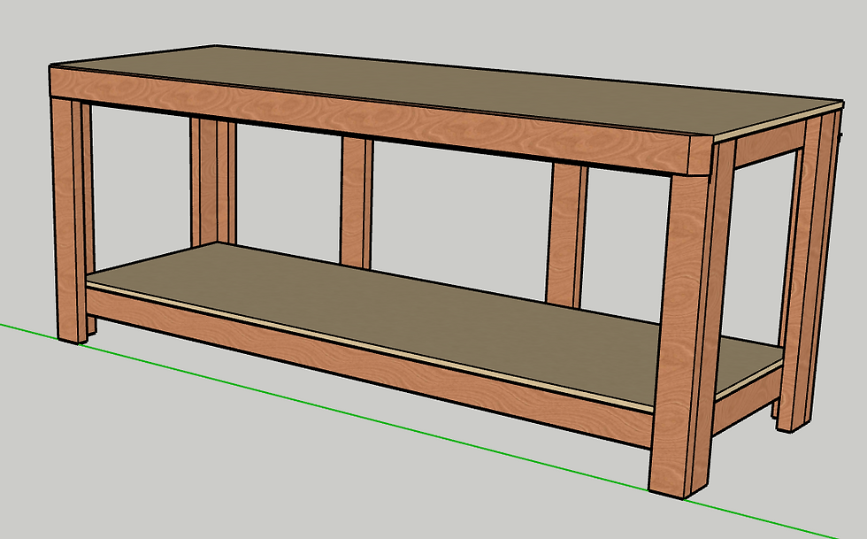 Thumbnail: Garage Woodworking Bench Plans