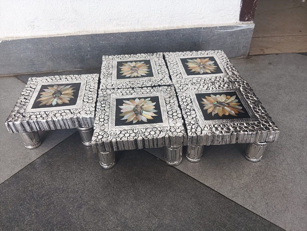 Thumbnail: German Silver Mother of Pearl Chowkis