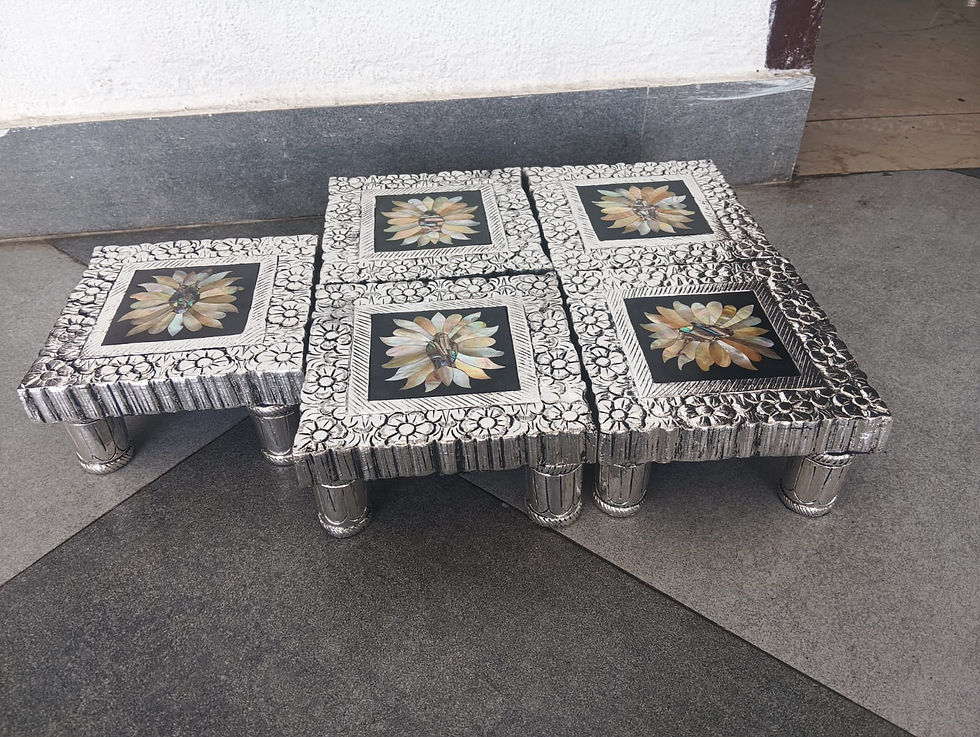 Thumbnail: German Silver Mother of Pearl Chowkis