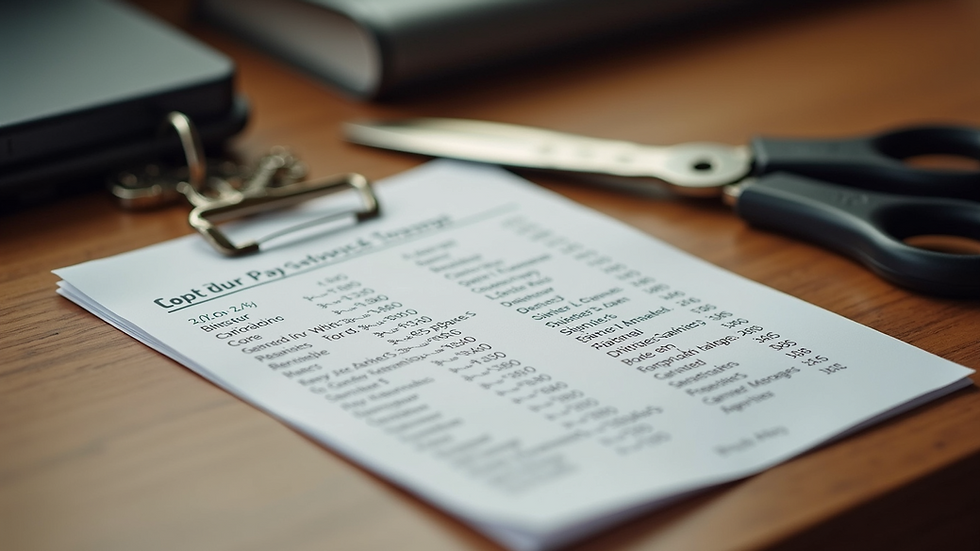 High angle view of a price list for key cutting services