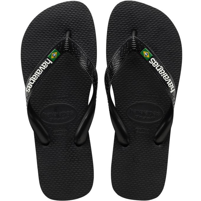 Chinelo Havaianas Brasil Logo Preto