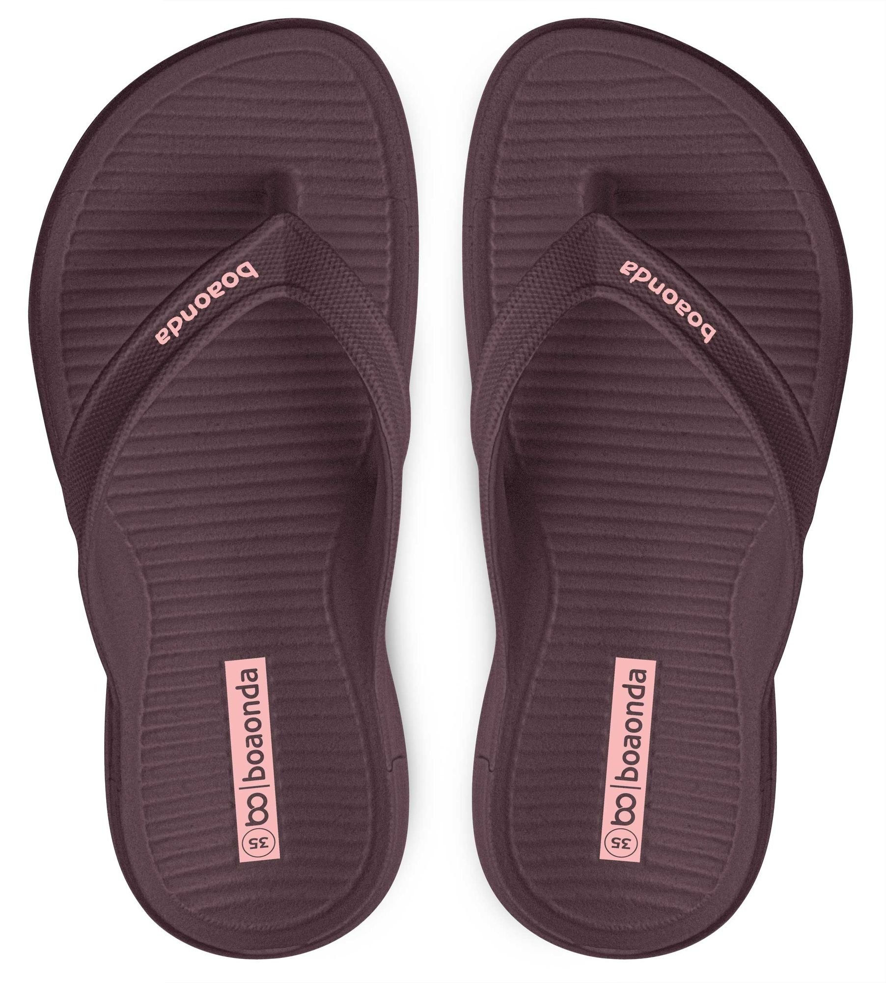 vista de cima do Chinelo Mobi Açaí