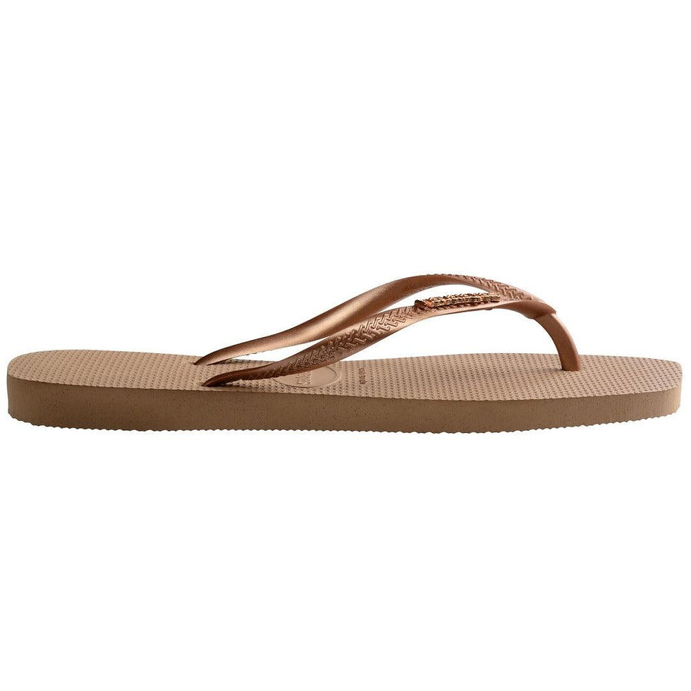 Miniatura: Chinelo Havaianas Slim Square Logo Metallic Rose Gold