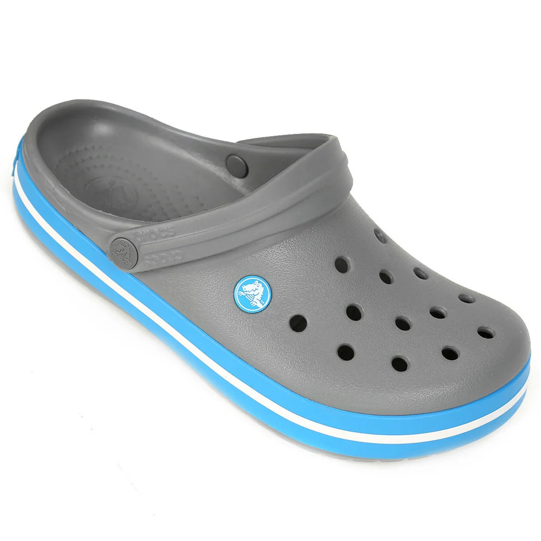 Crocs Crocband Cinza com Azul