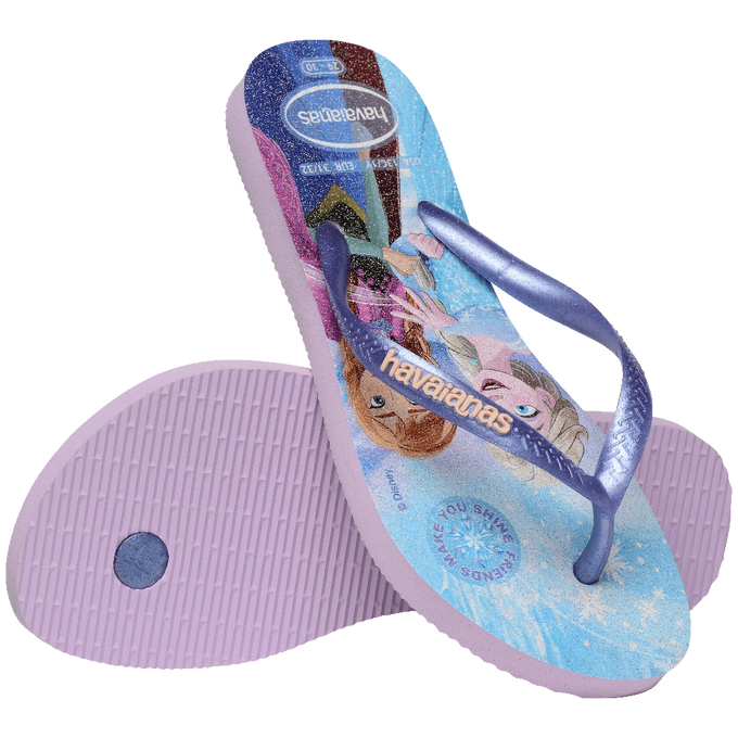 Miniatura: Chinelo Havaianas Infantil Slim Princesas Frozen Roxo Fantasy