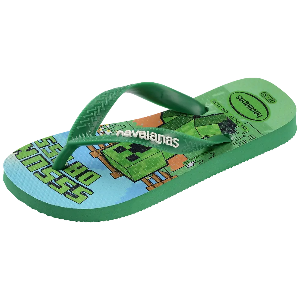 Miniatura: Havaianas Infantil Minecraft Verde