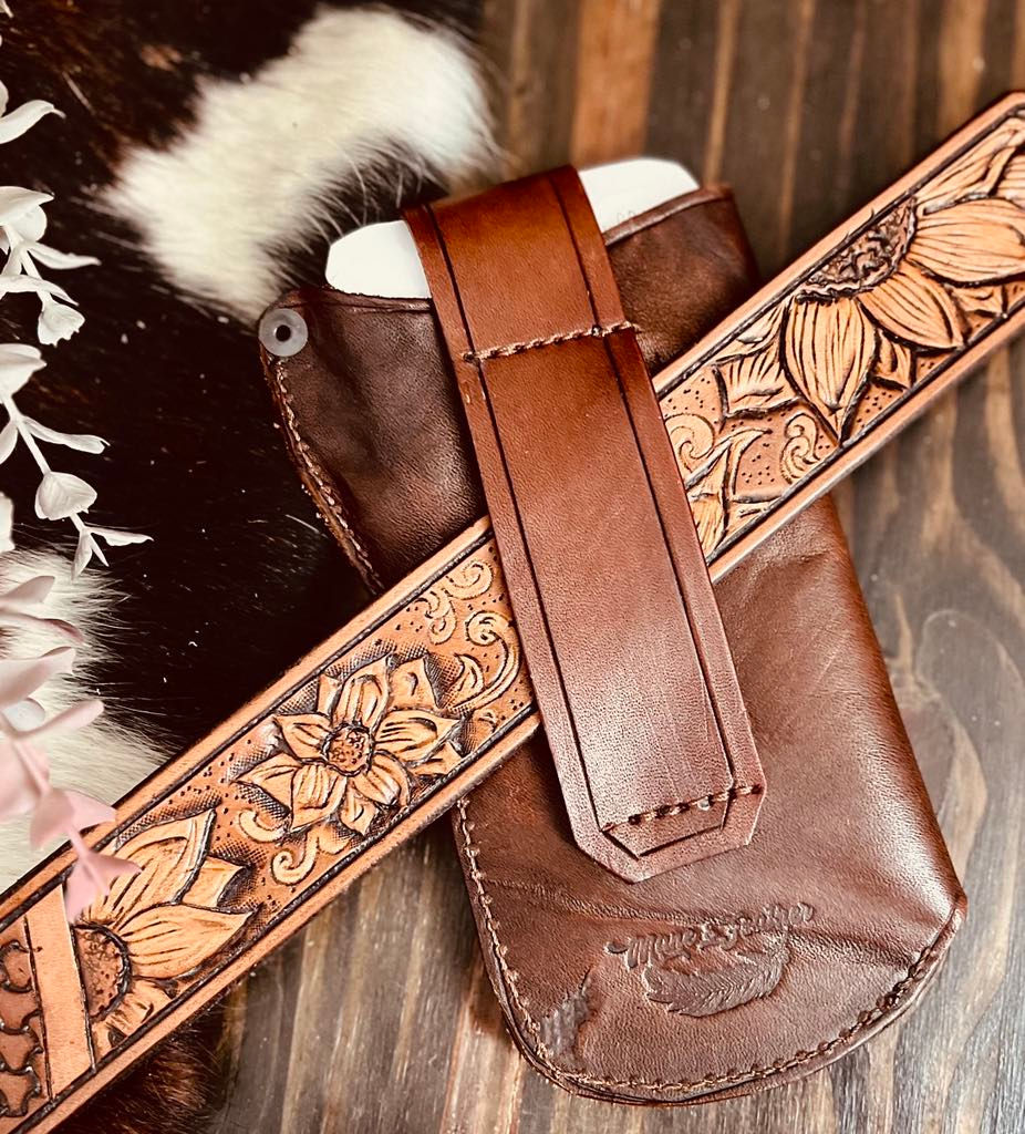 Thumbnail: Leather Belt Loop Cell Phone Holder