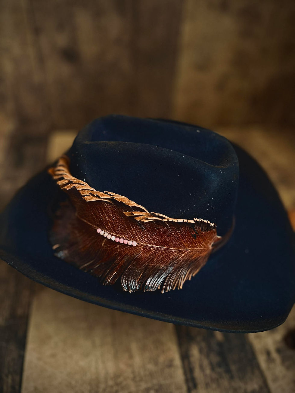 Thumbnail: Leather Feather Hat Band