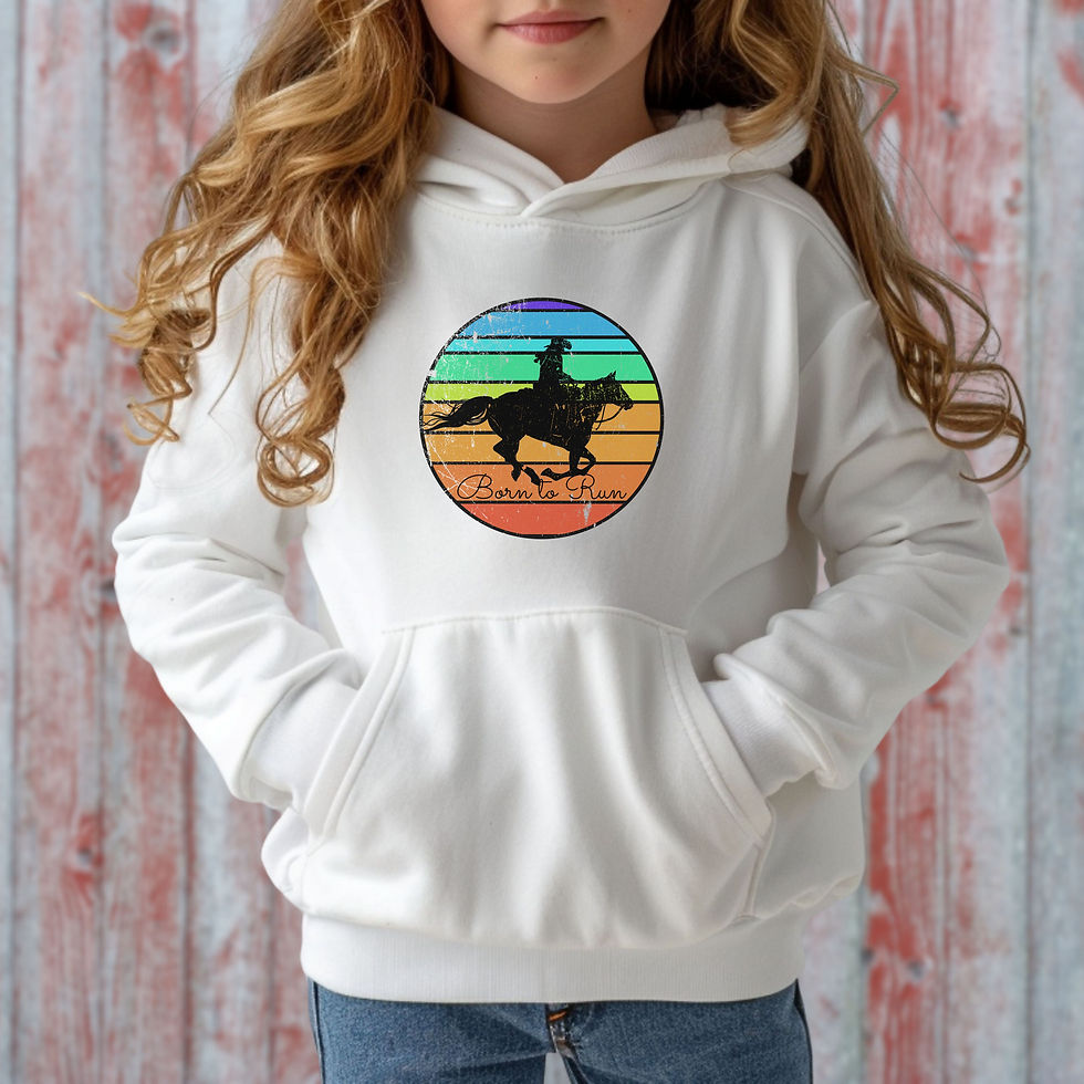 Thumbnail: Born To Run | Youth Western Hoodie