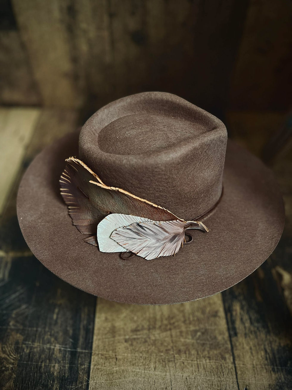 Thumbnail: Leather Feather Hat Band