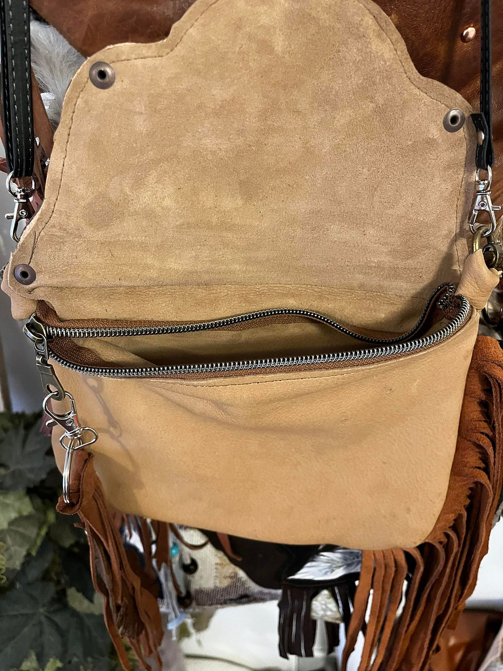 Thumbnail: Leather Western Fringe Purse