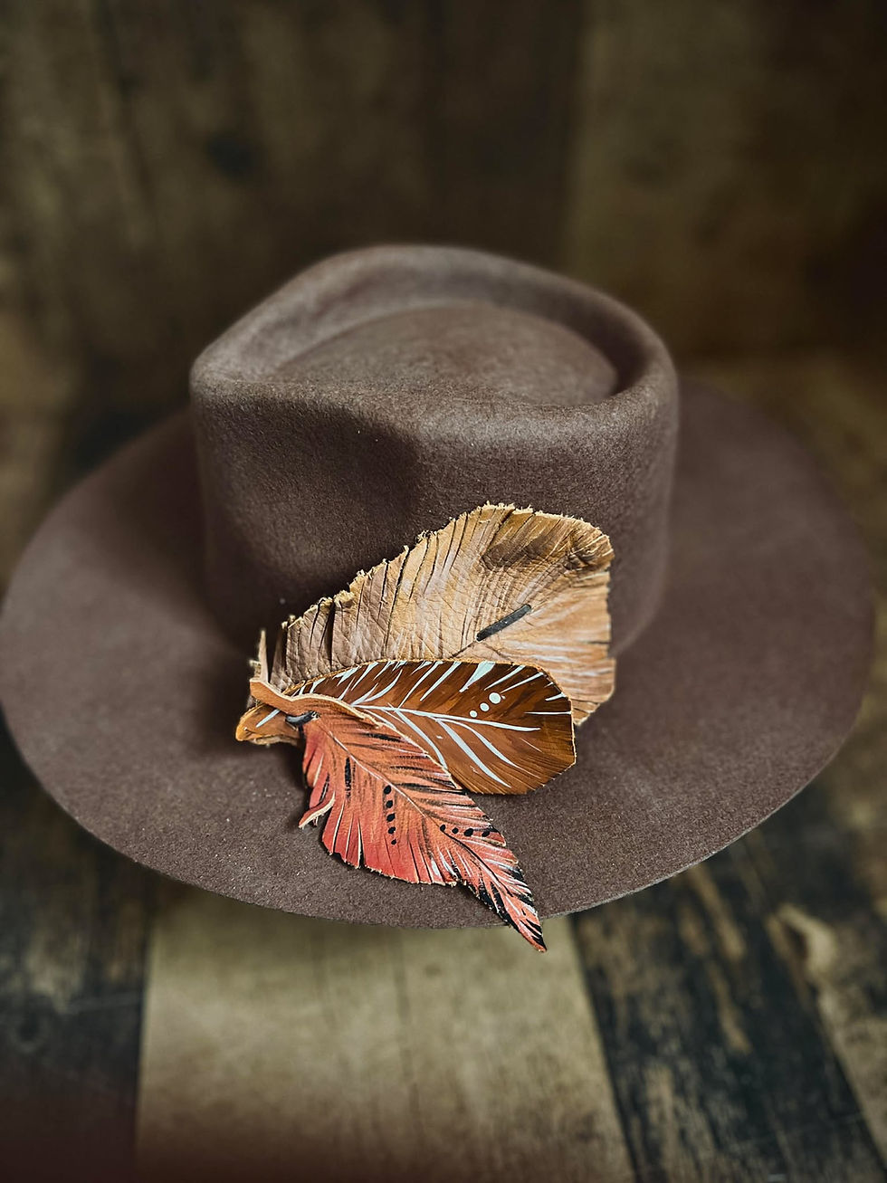 Thumbnail: Leather Feather Hat Band