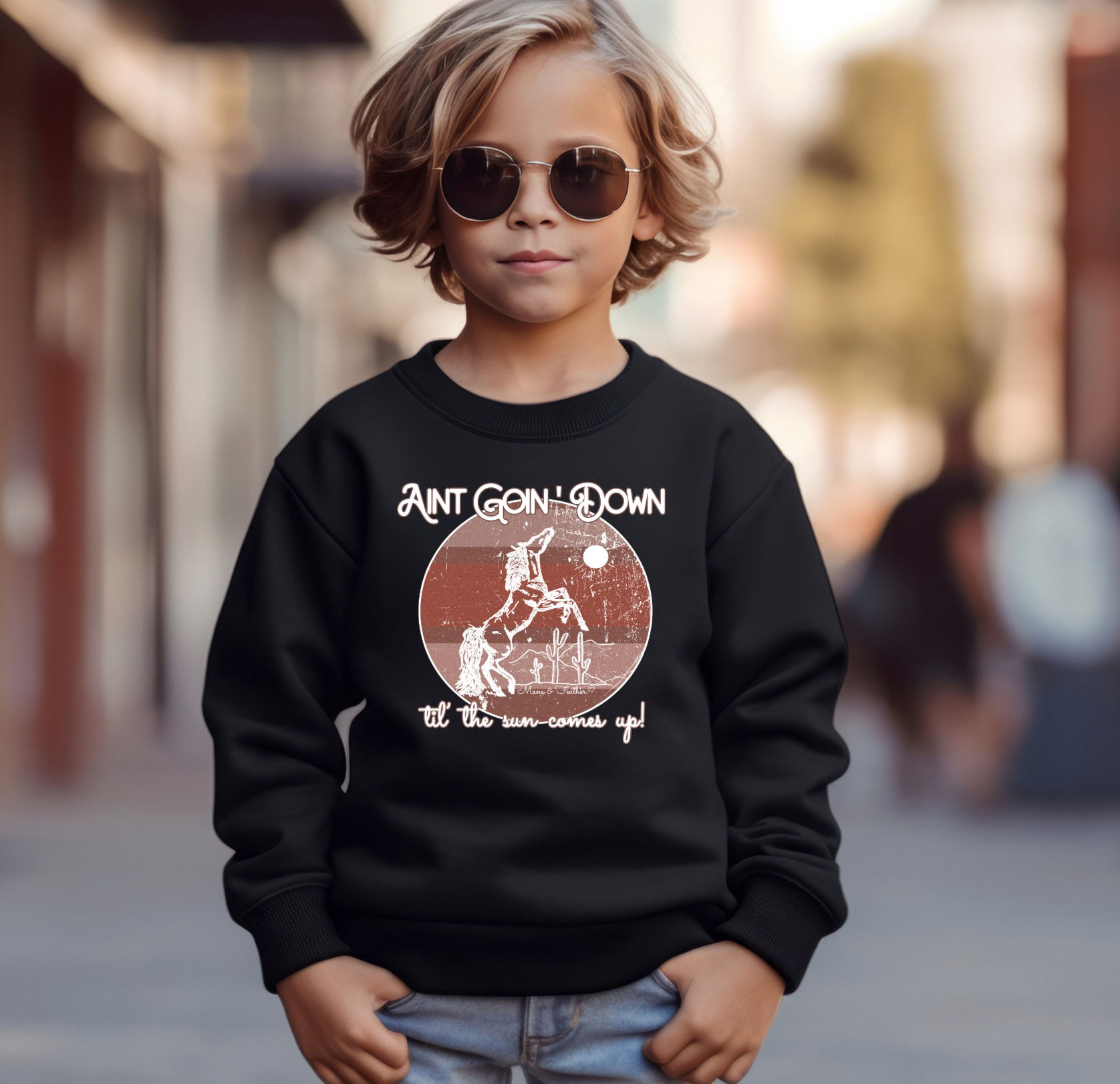 Ain't Goin Down Til The Sun Comes Up Youth Sweatshirt