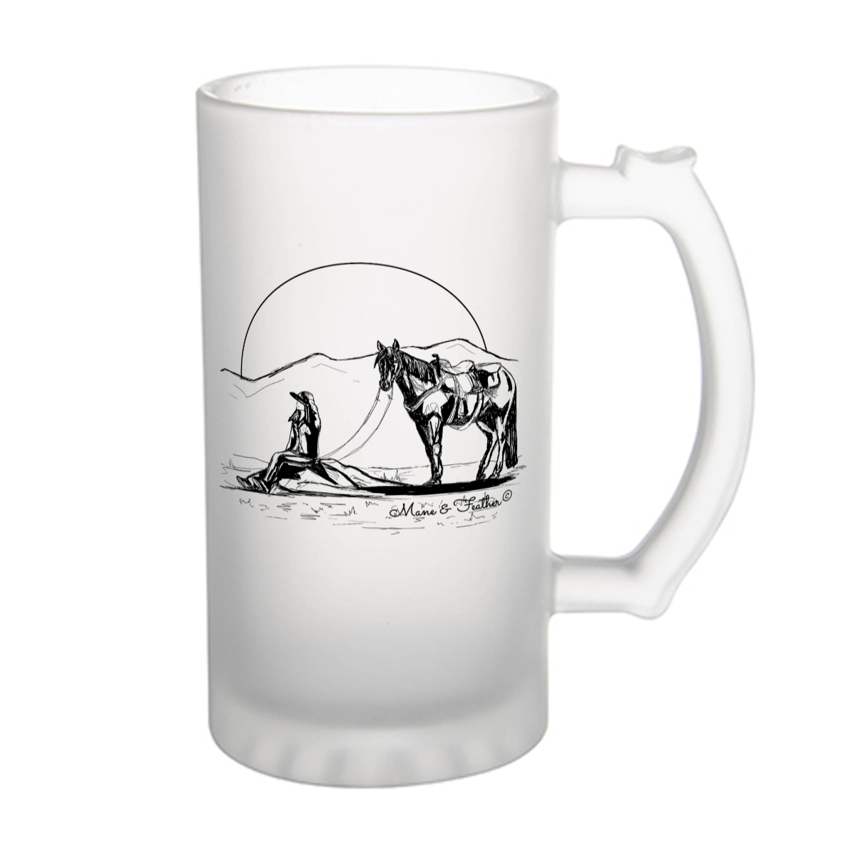 Country Roads Sketch Frosted Mug