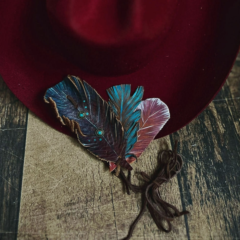 Thumbnail: Leather Feather Hat Band