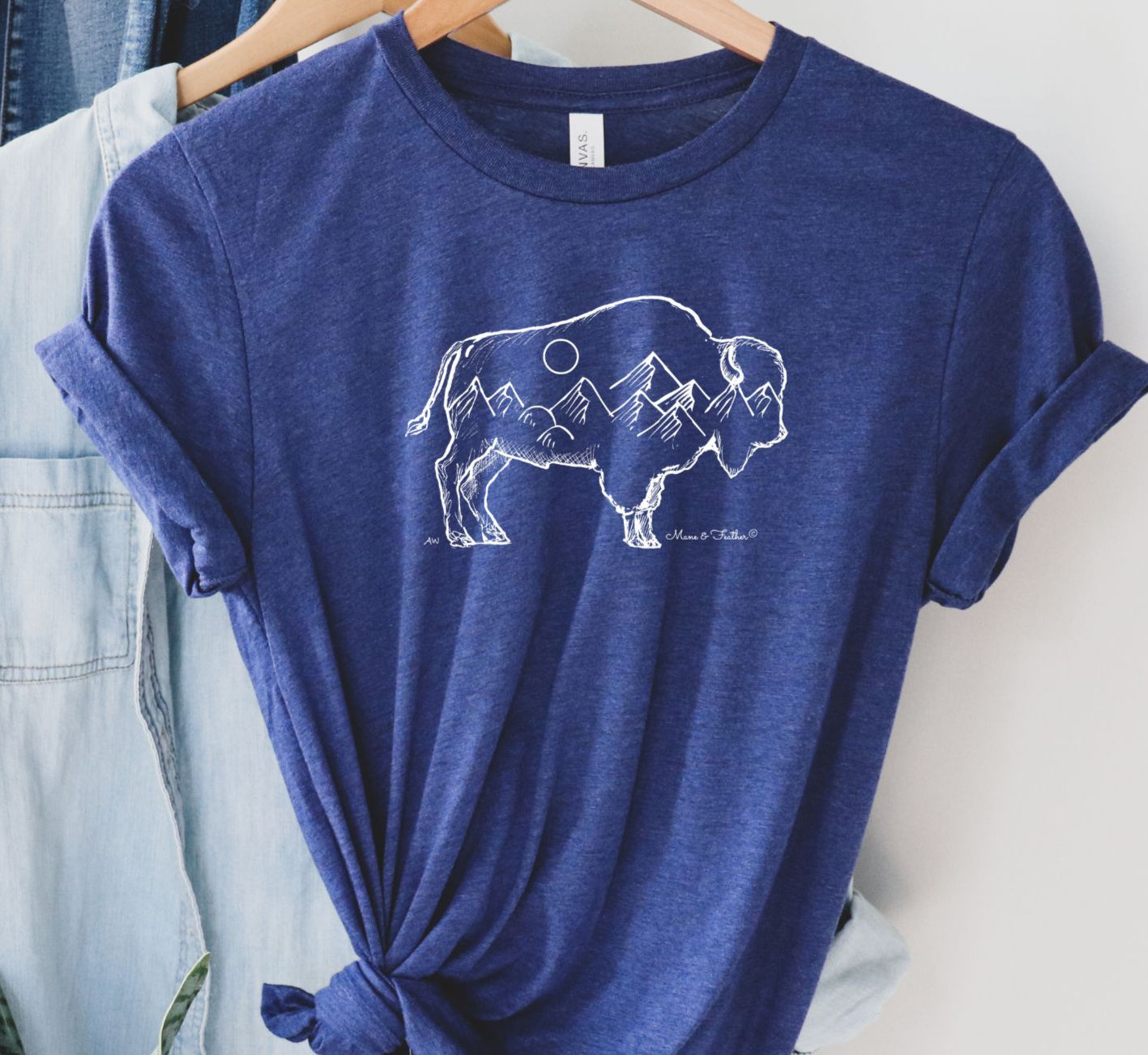 Bison Sketch Graphic T-Shirt