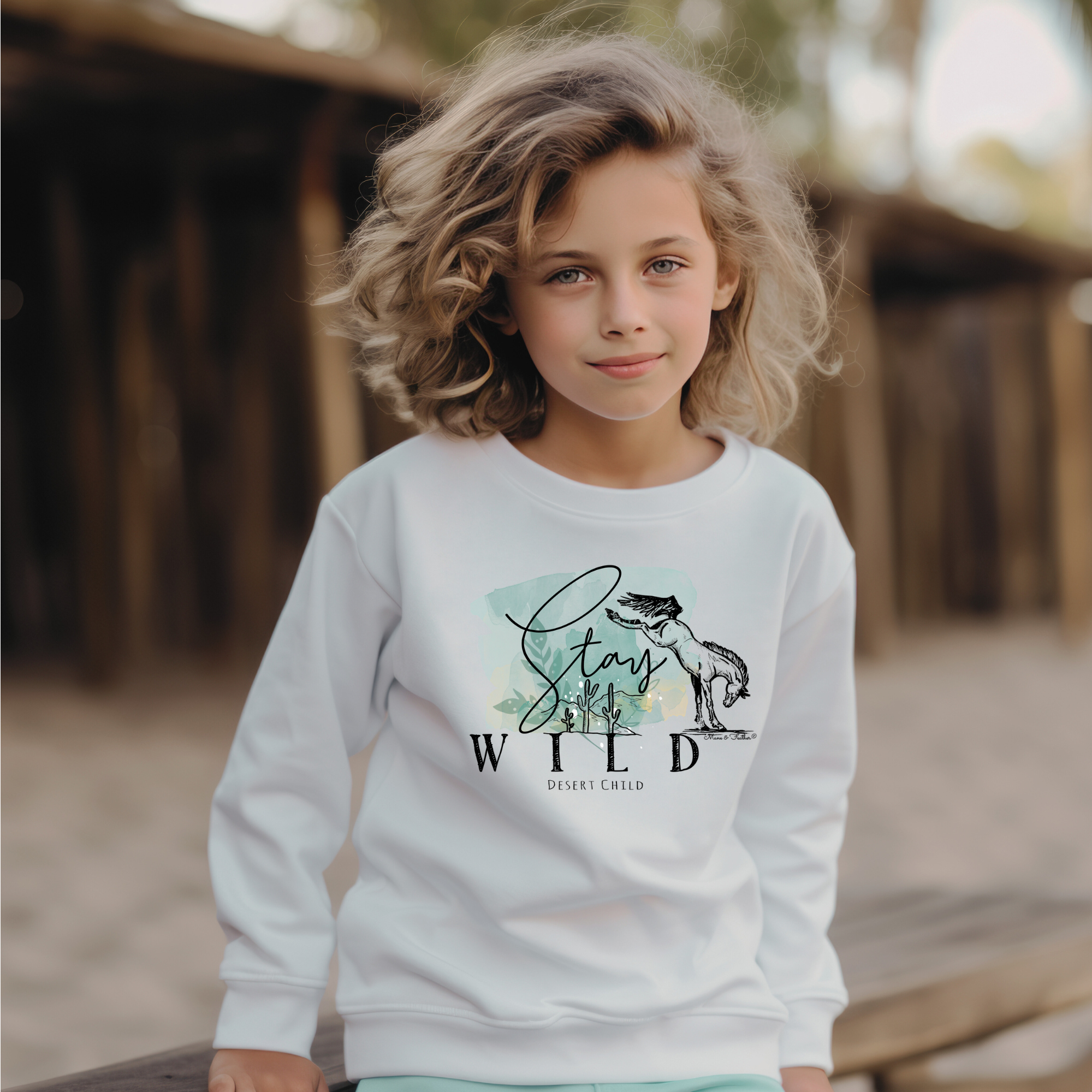 Stay Wild Desert Child Youth Sweatshirt
