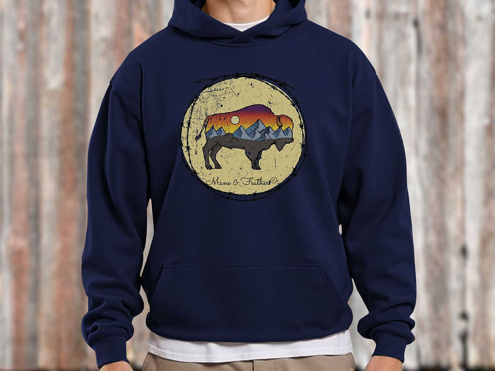Thumbnail: Barbed Wire Bison Hoodie