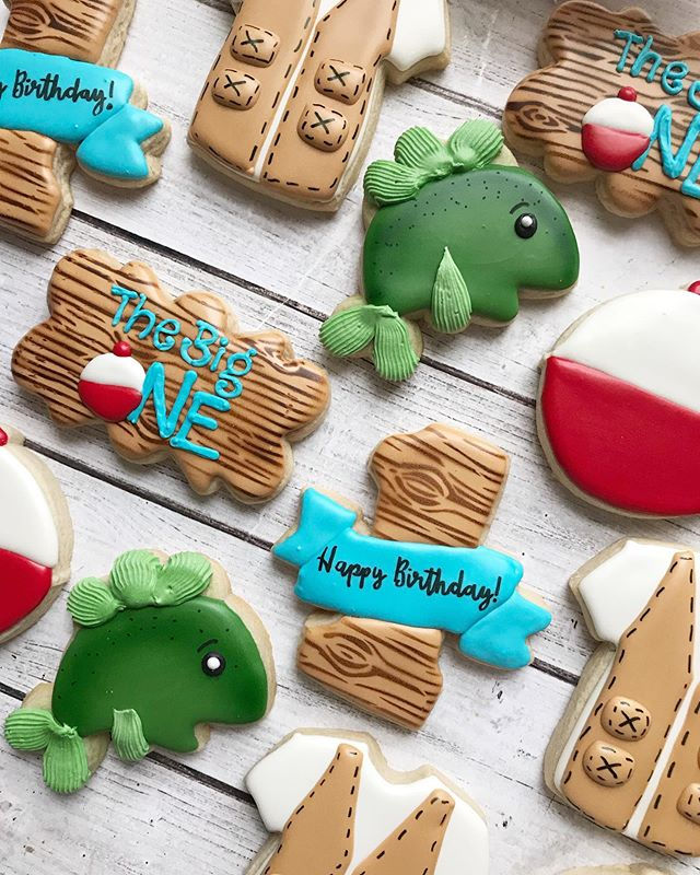 The Big One first birthday themed cookie