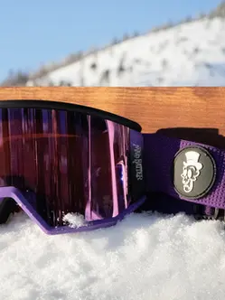 Plum Crazy Purple Snow Goggles with magnetic lens front