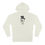 Thumbnail: off white Mad Hatter wear winter hoodie with black skully logo graphic