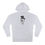 Thumbnail: white Mad Hatter wear winter hoodie with black skully logo graphic